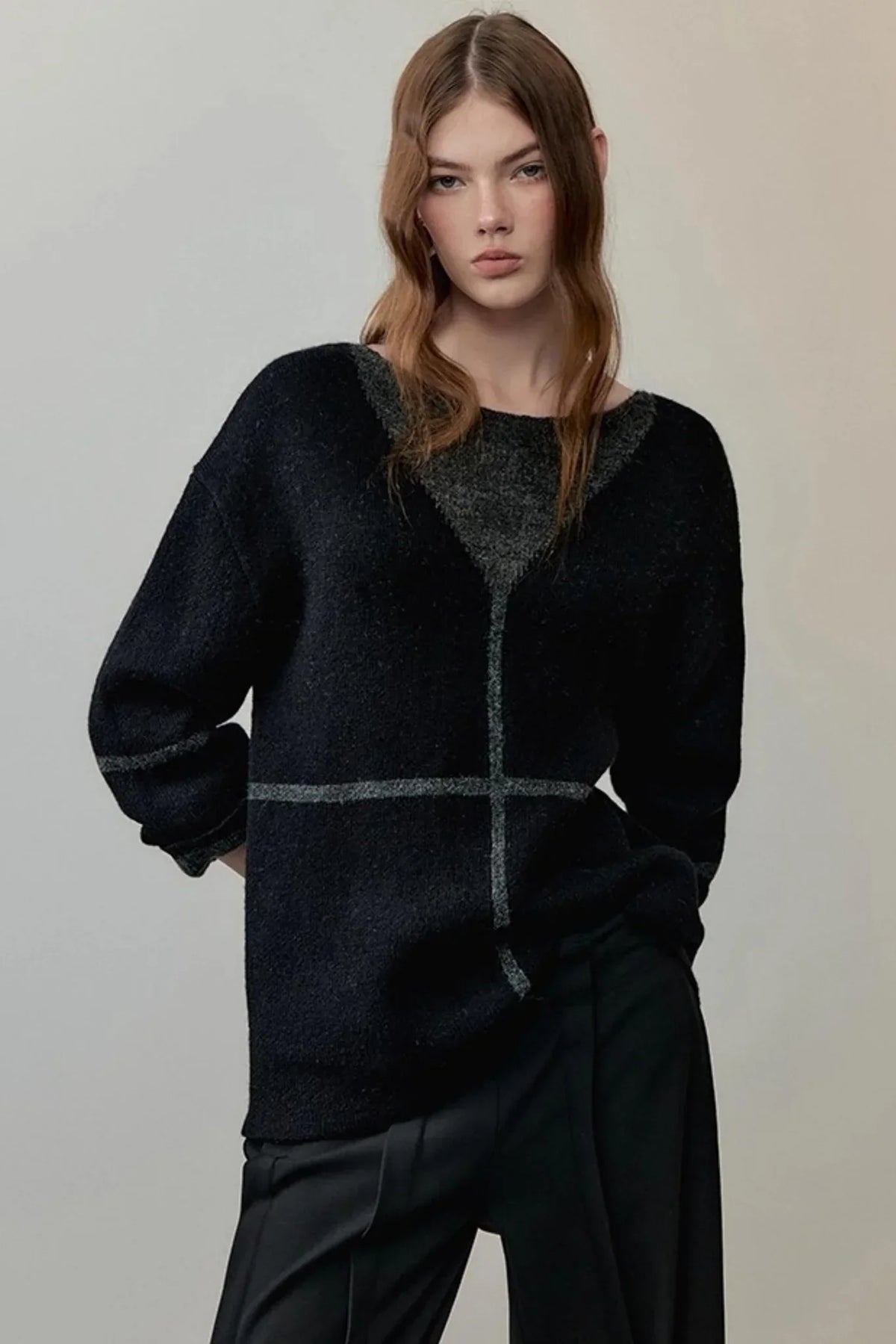 Translucent Weaving Knit Top