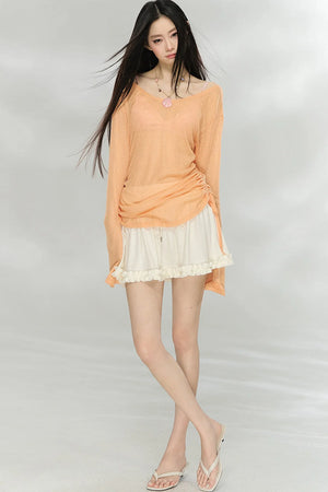 Transparent Colorful Knit Blouse