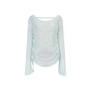 Transparent Colorful Knit Blouse