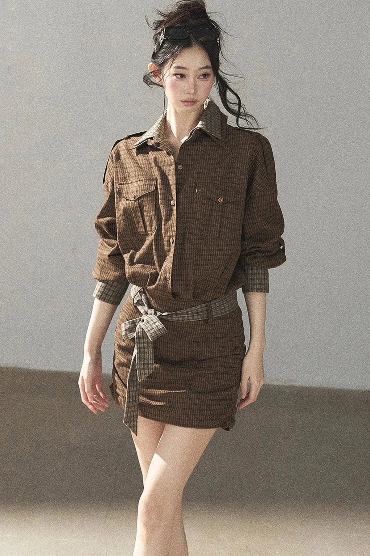 Tree Check Shirt Dress
