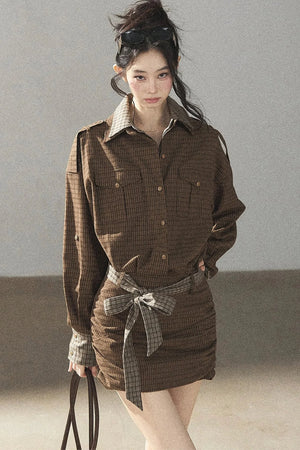Tree Check Shirt Dress