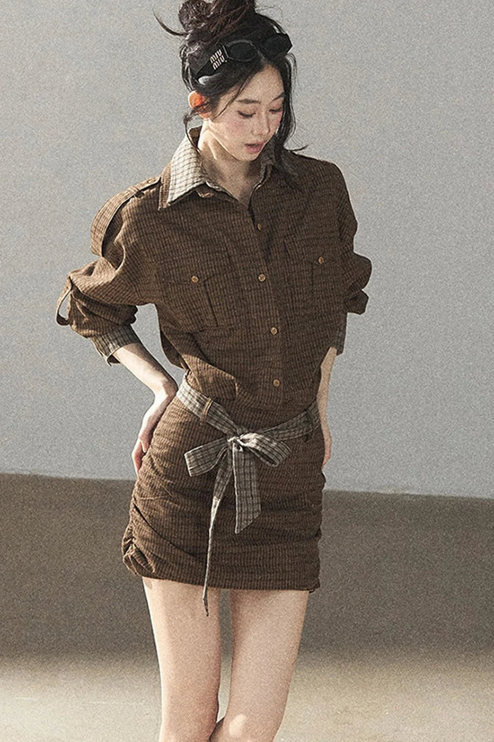Tree Check Shirt Dress