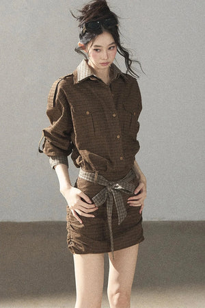 Tree Check Shirt Dress