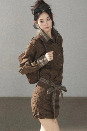 Tree Check Shirt Dress