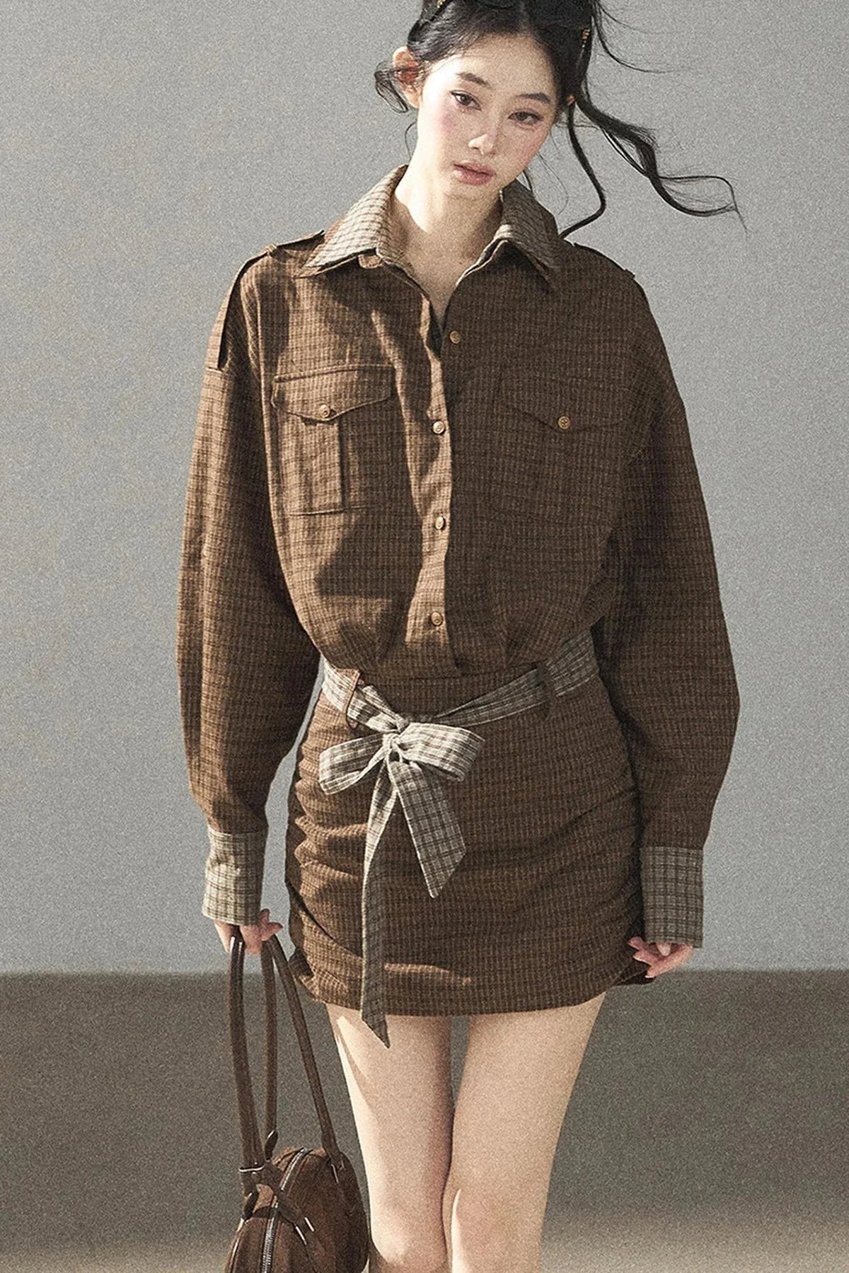 Tree Check Shirt Dress