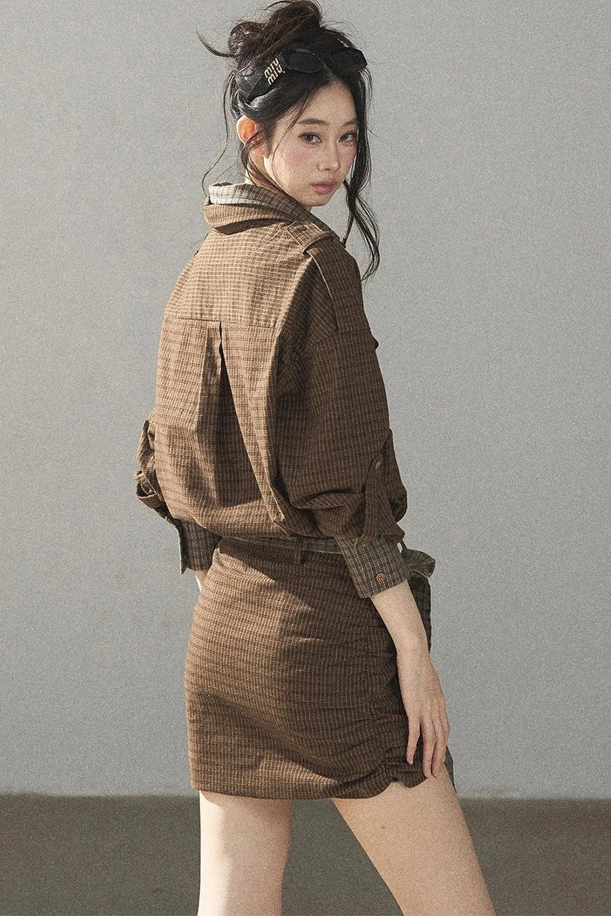 Tree Check Shirt Dress