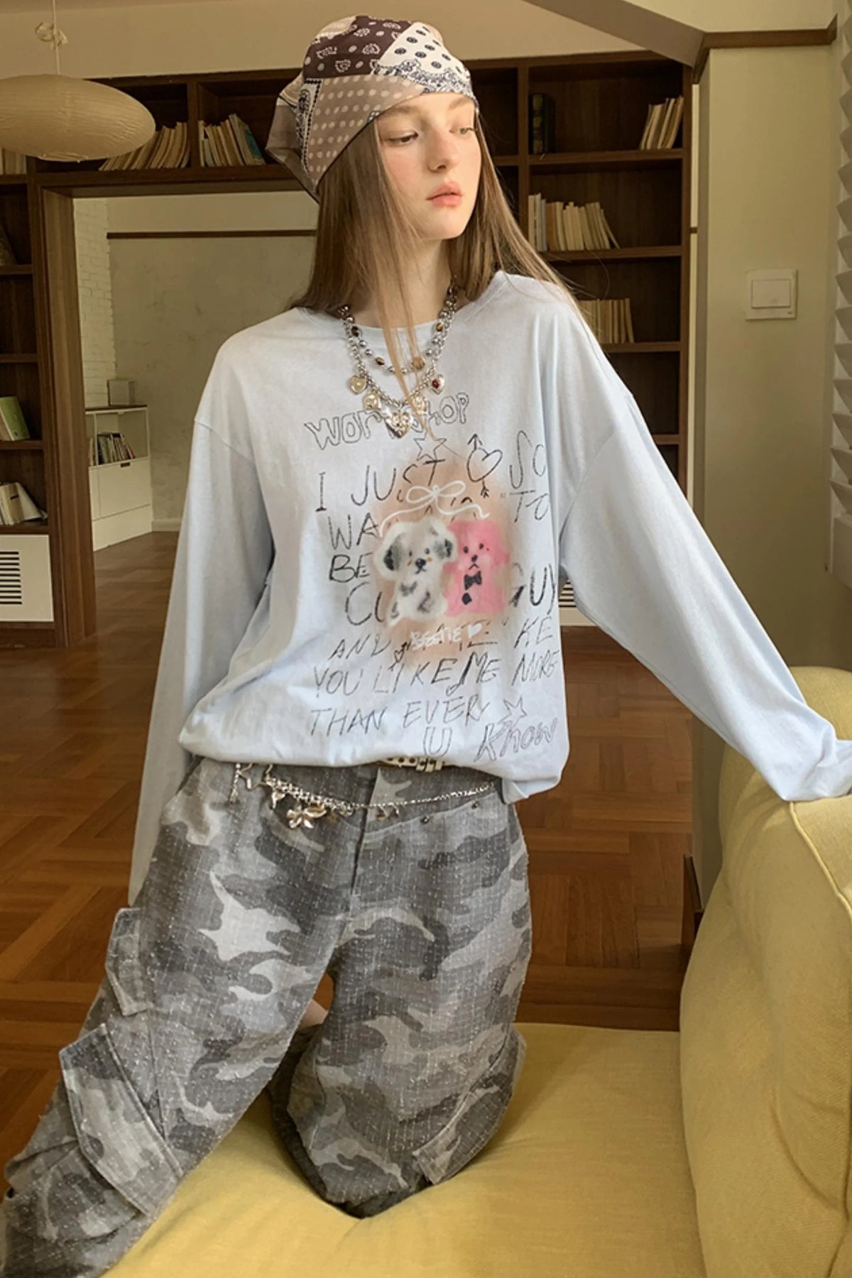 Trend Print Long Sleeve T-Shirt