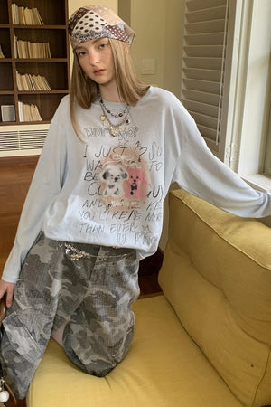Trend Print Long Sleeve T-Shirt