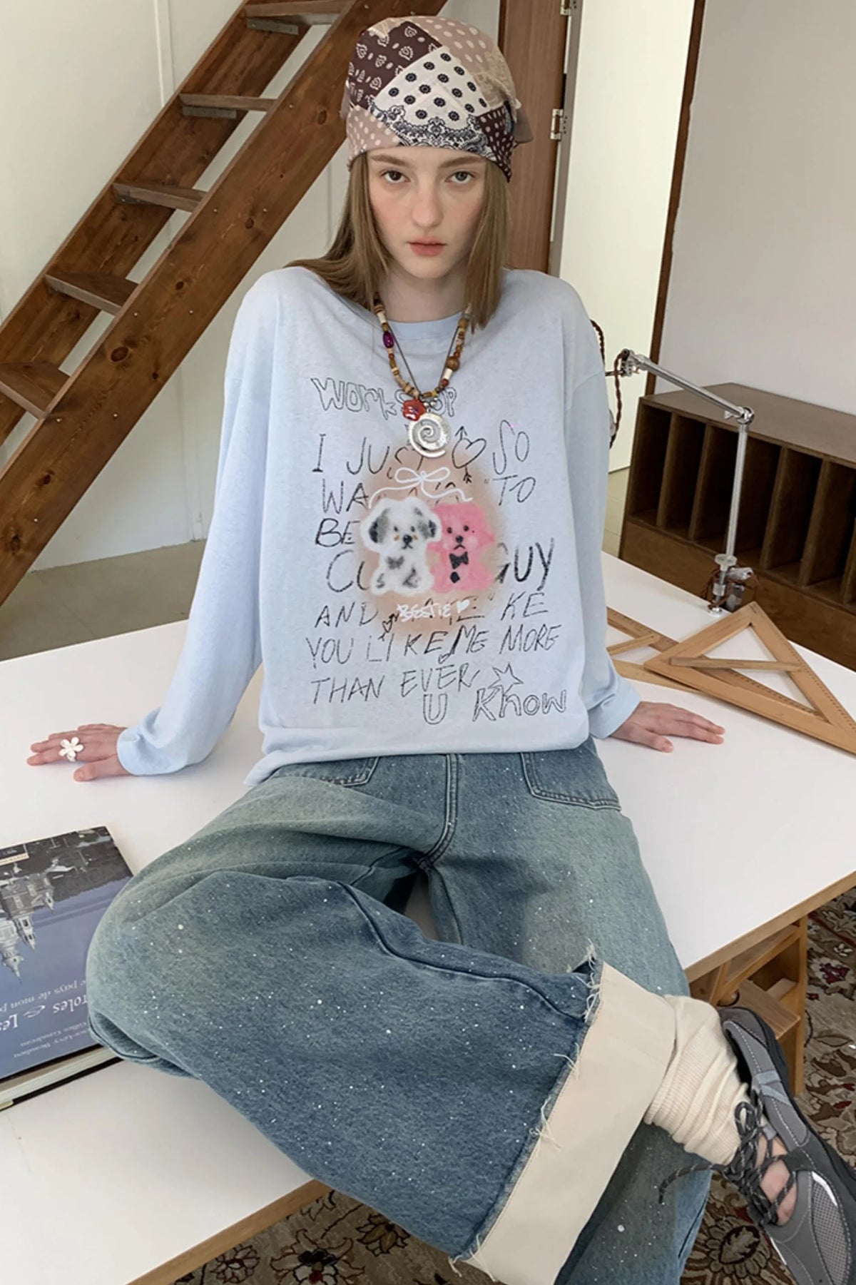 Trend Print Long Sleeve T-Shirt