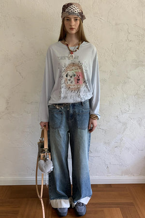 Trend Print Long Sleeve T-Shirt