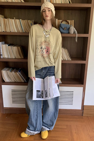 Trend Print Long Sleeve T-Shirt