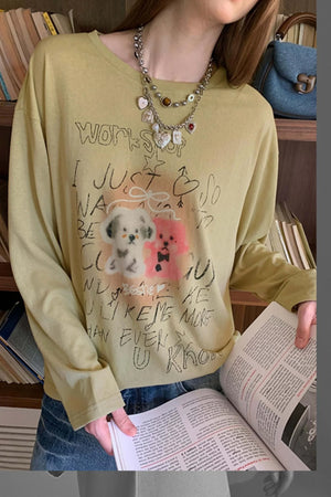 Trend Print Long Sleeve T-Shirt