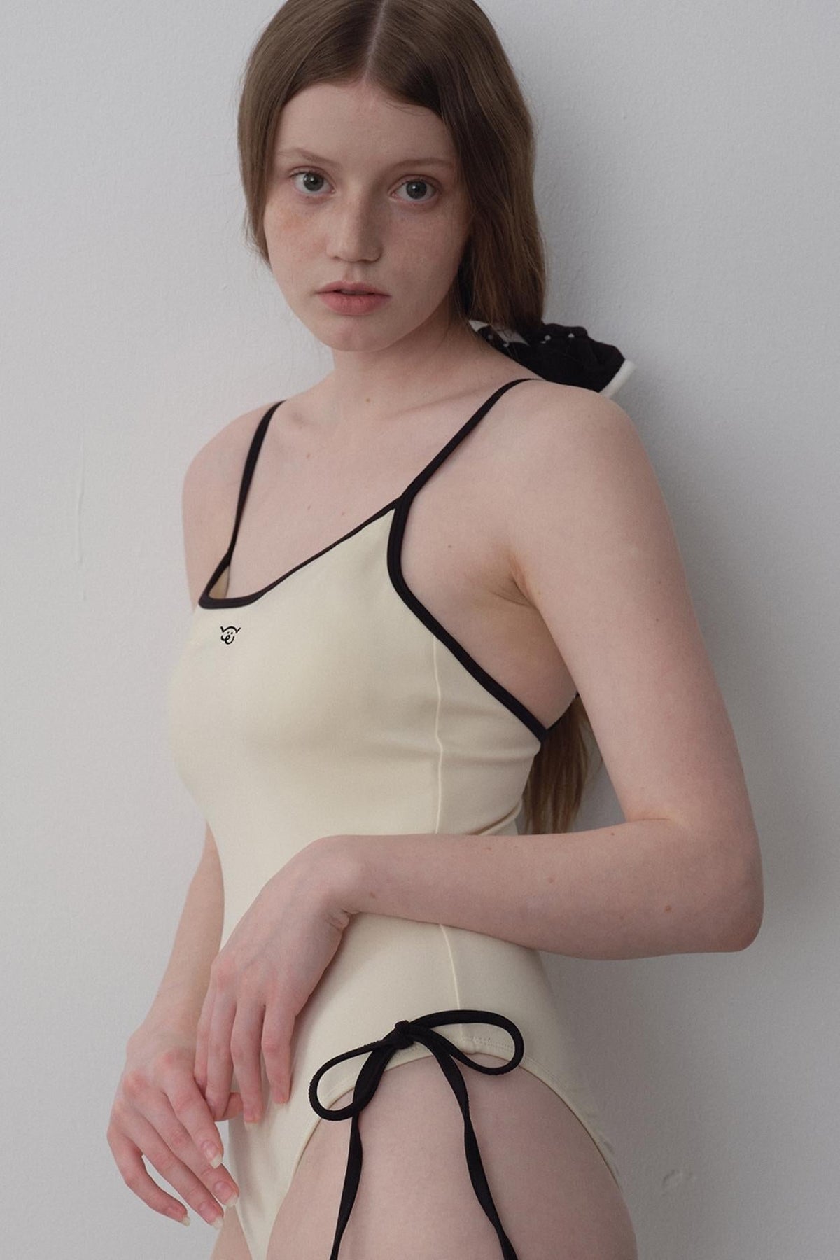 Tropical Bow Tie Suspender Bodysuit