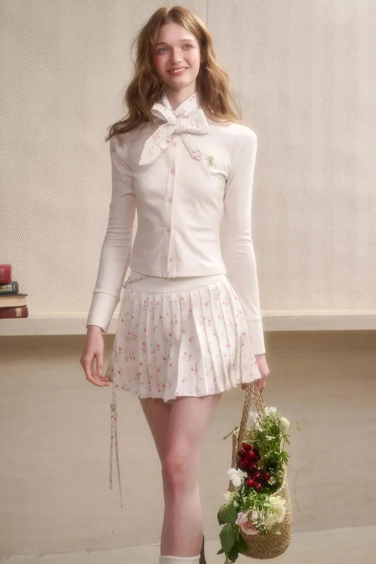 Tulip Satin Top Skirt Set-Up