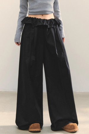 Turn-Up Waist Balloon Pants
