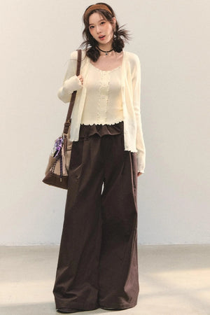 Turn-Up Waist Balloon Pants