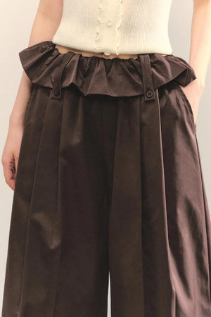 Turn-Up Waist Balloon Pants