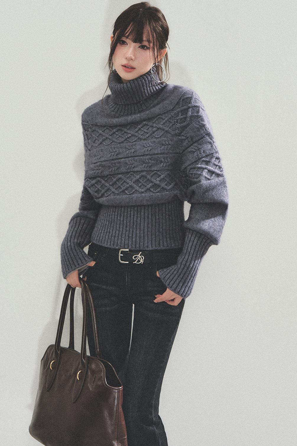 Turtleneck Knitwear Top