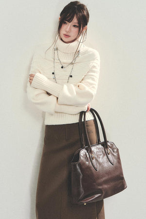 Turtleneck Knitwear Top