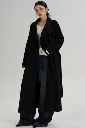 Turtleneck Long Wool Coat