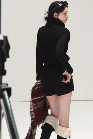 Tweed Wool Shorts