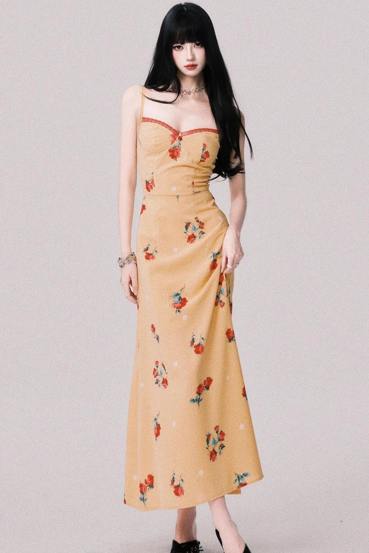 Twilight Floral Halter Dress