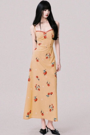 Twilight Floral Halter Dress