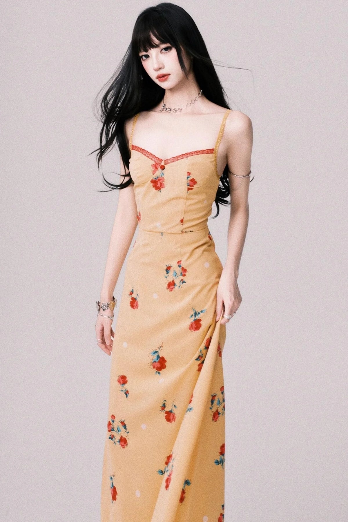 Twilight Floral Halter Dress