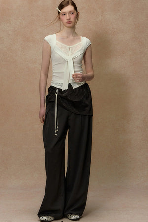 Twilight Palm Wide-Leg Pants