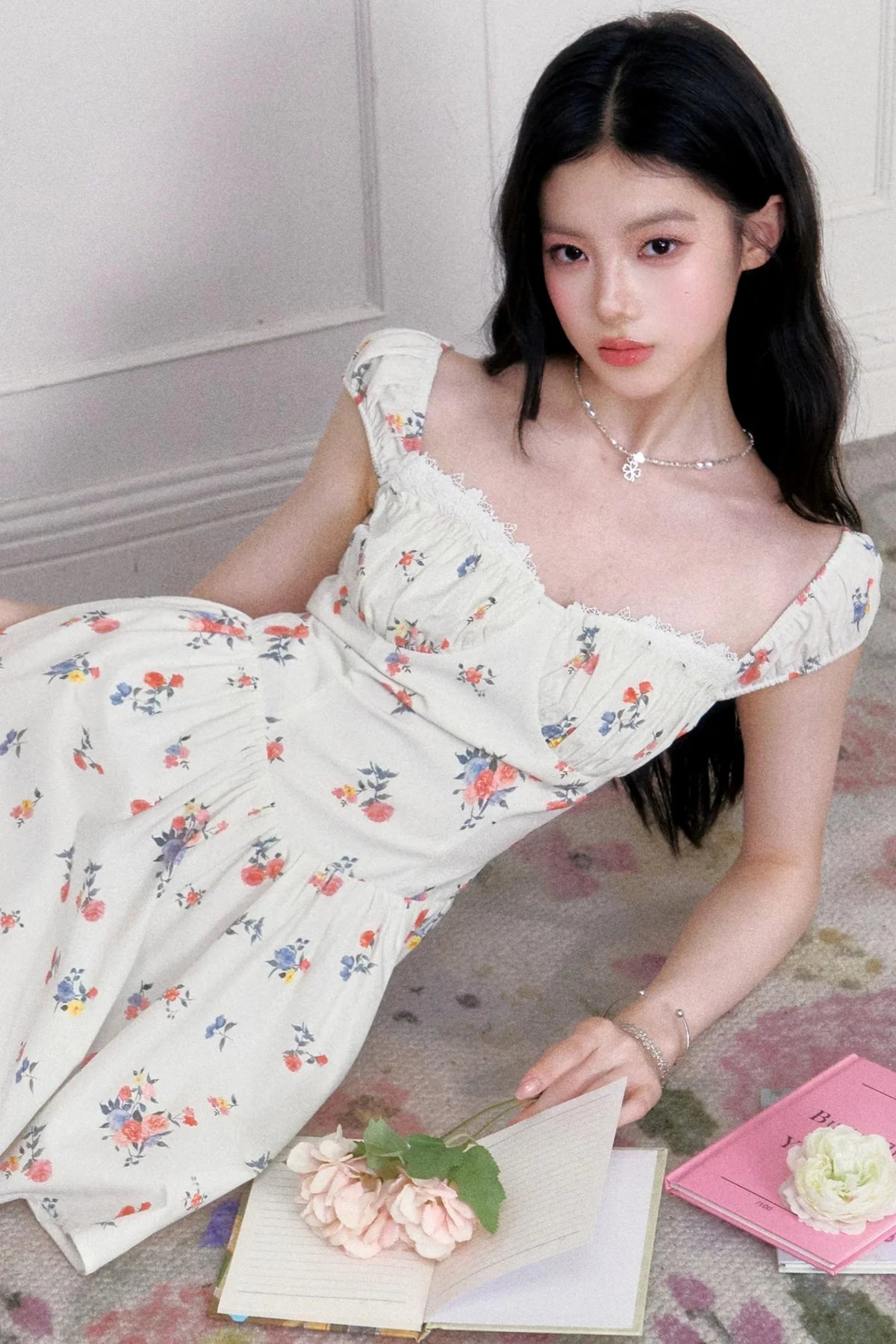 Twilight Rose Floral Dress