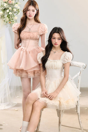 Twin Flowers Lace Dress