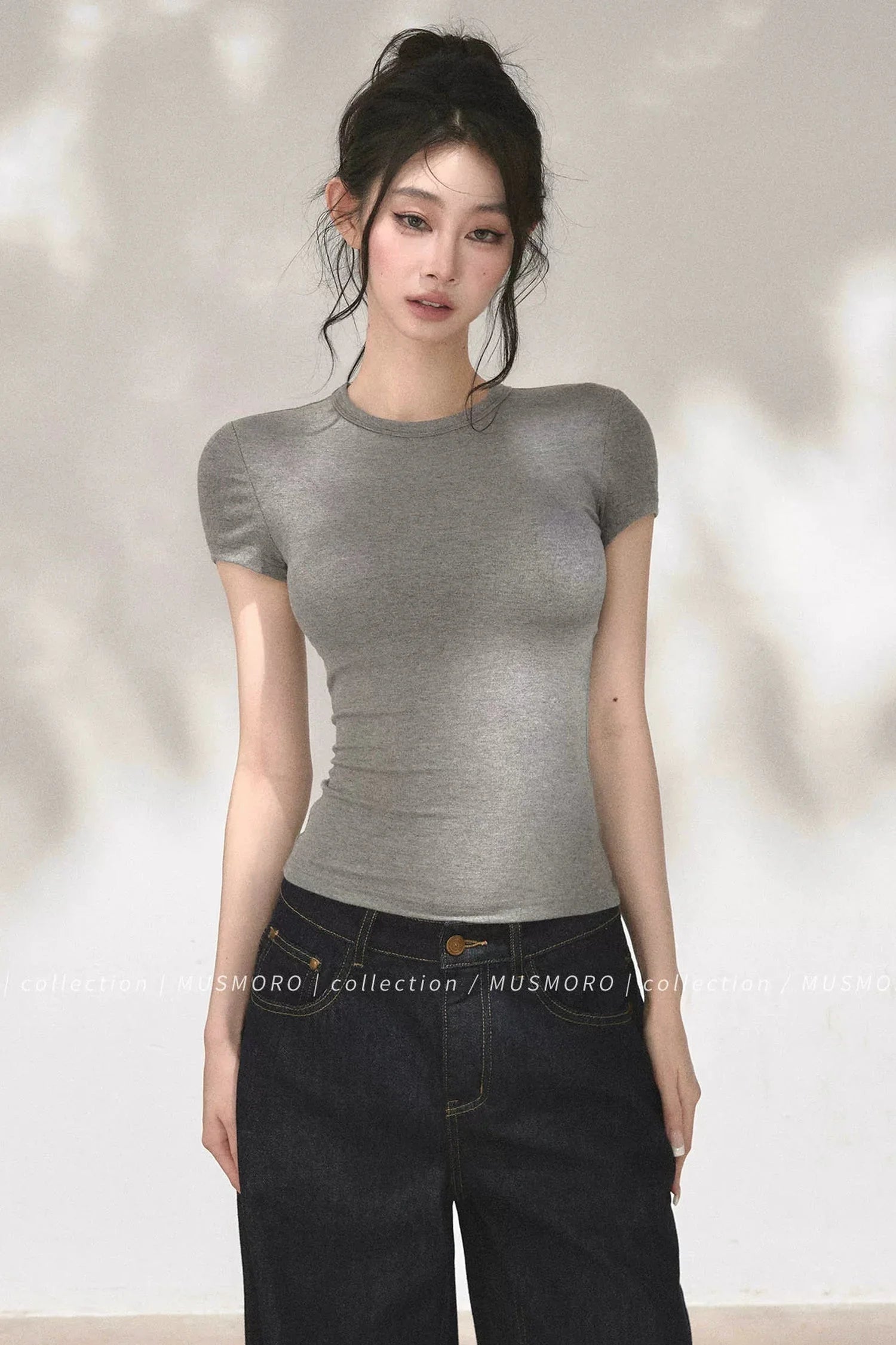 Twisted Back Short Sleeve Blouse