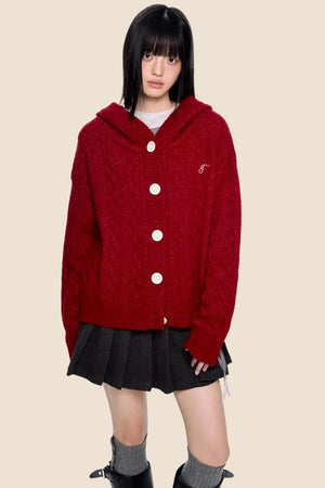 Twisted Embroidered Knit Jacket