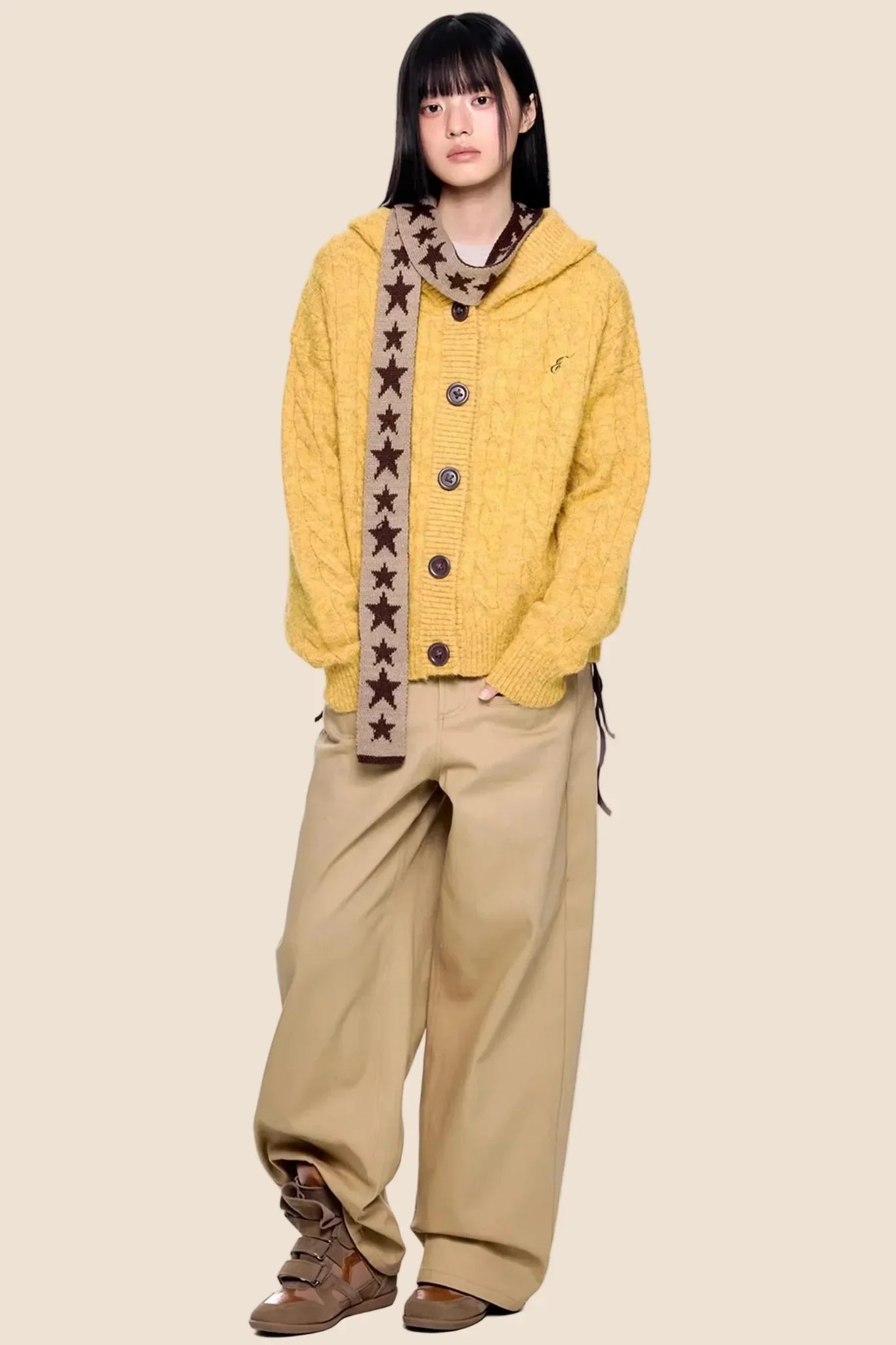 Twisted Embroidered Knit Jacket