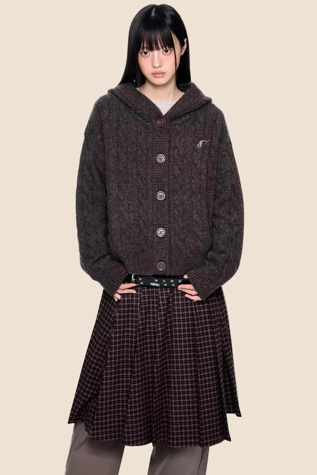 Twisted Embroidered Knit Jacket