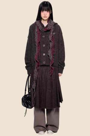 Twisted Embroidered Knit Jacket