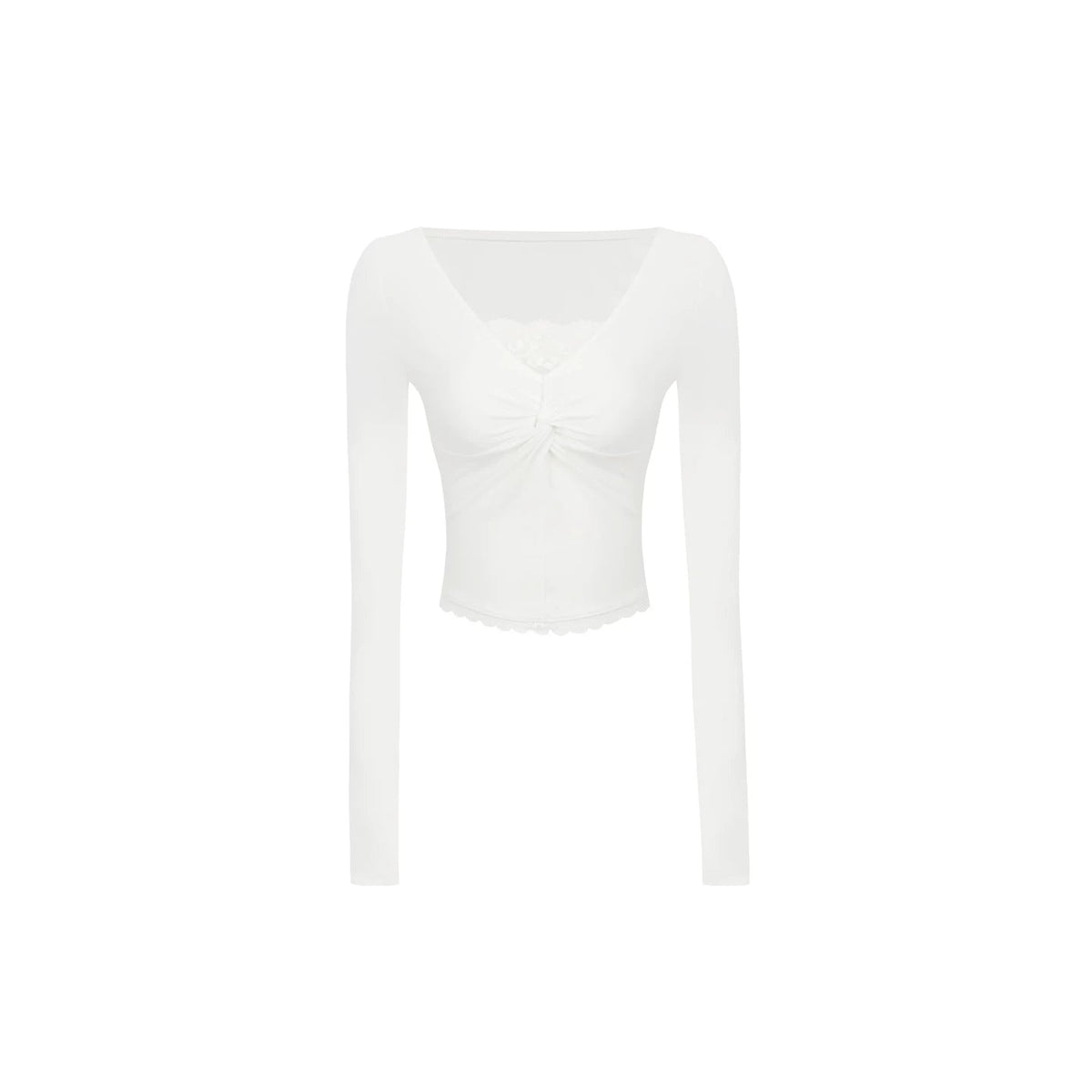 Twisted Lace V-Neck Top