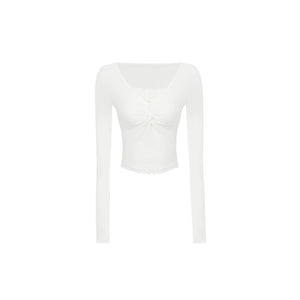 Twisted Lace V-Neck Top