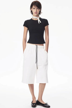 Two-Color Drawstring Sweatpants