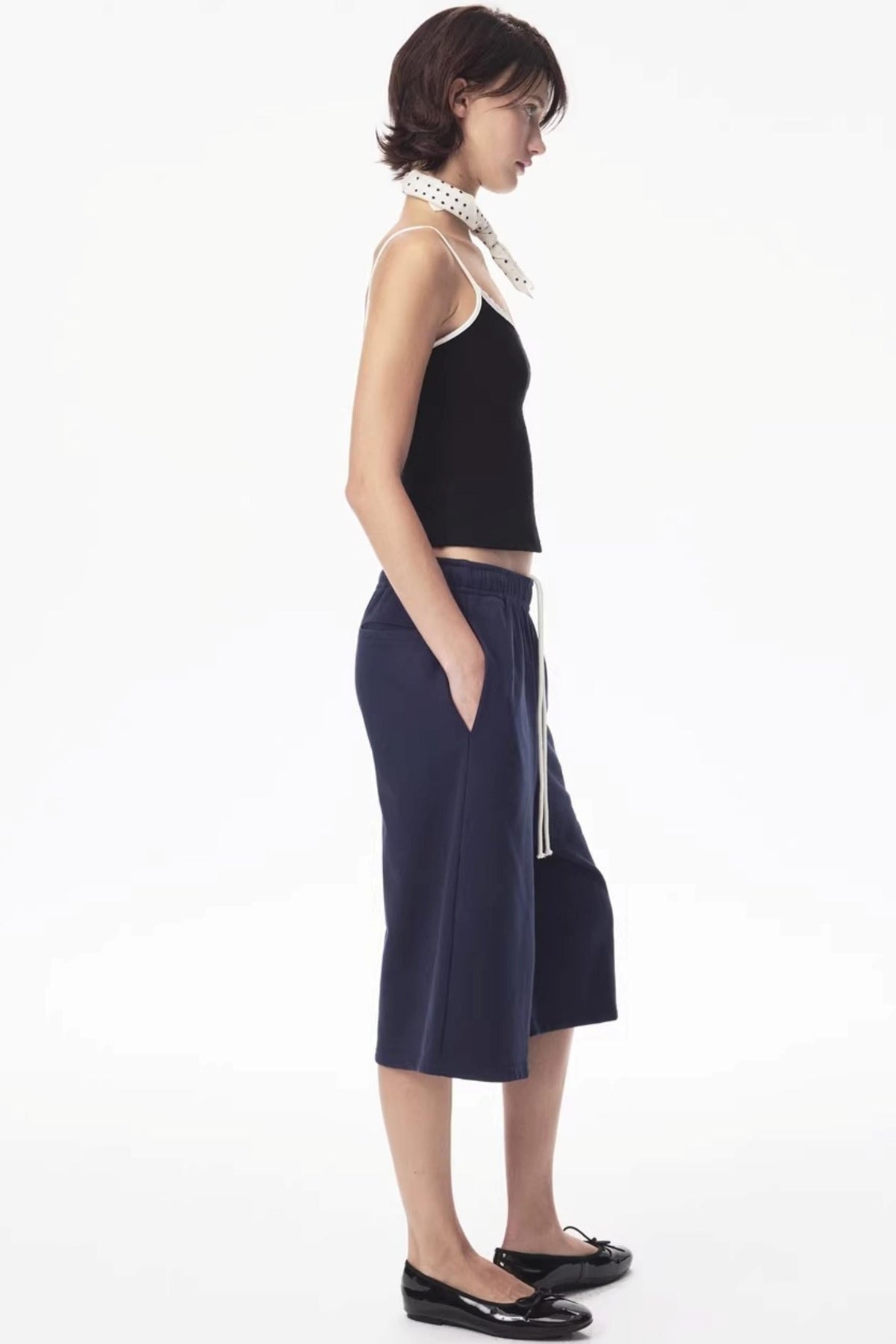Two-Color Drawstring Sweatpants