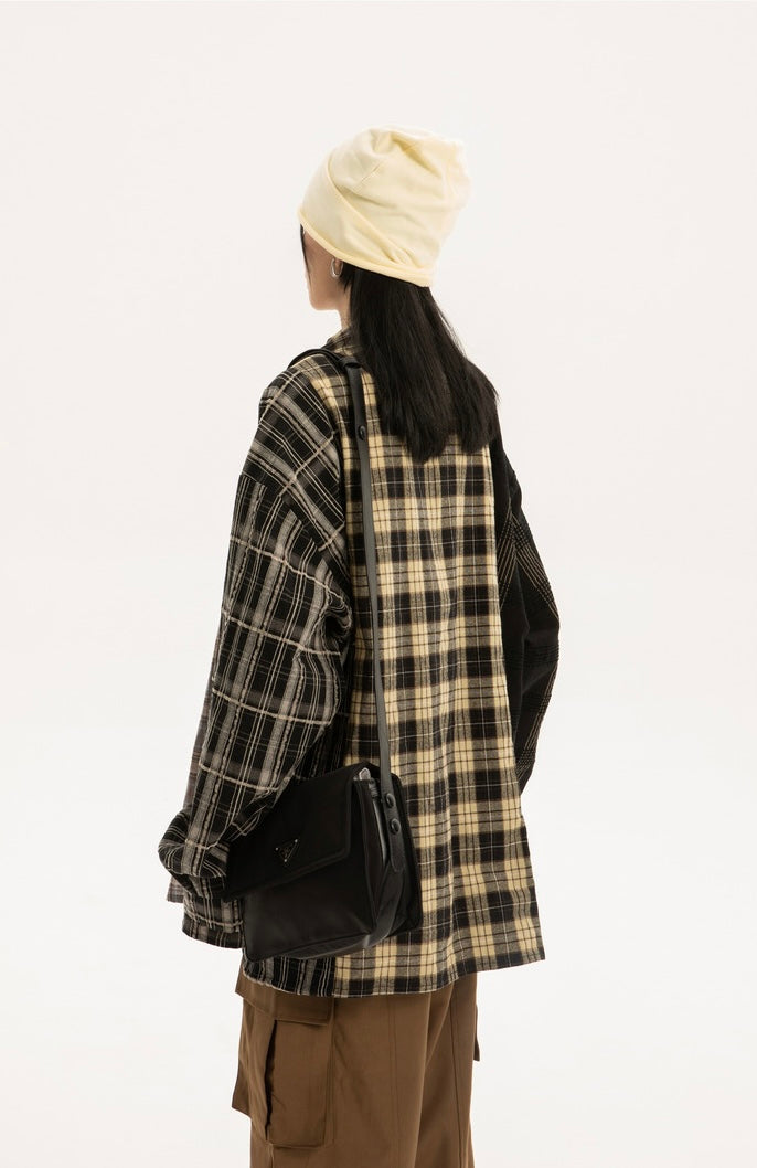 two-colored check shirt