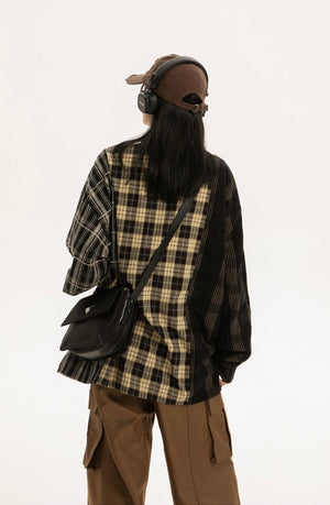 two-colored check shirt