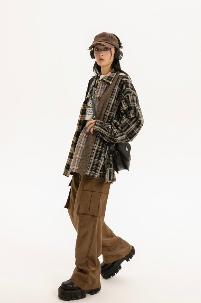 two-colored check shirt