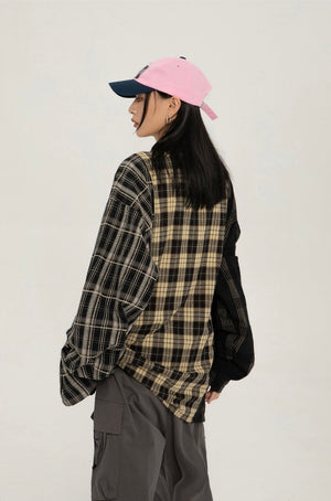 two-colored check shirt