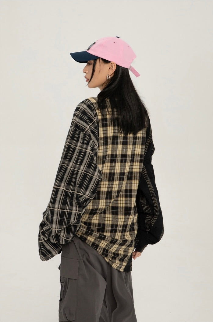 two-colored check shirt