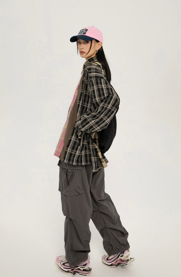 two-colored check shirt