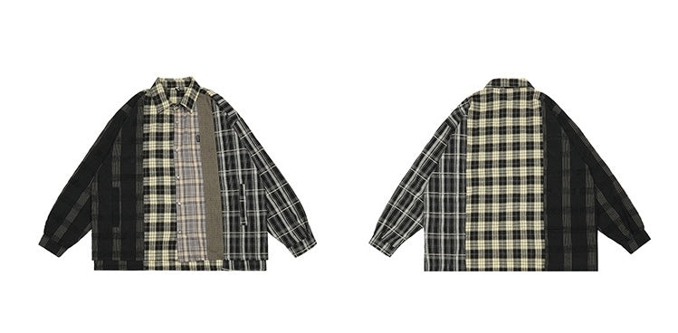 two-colored check shirt