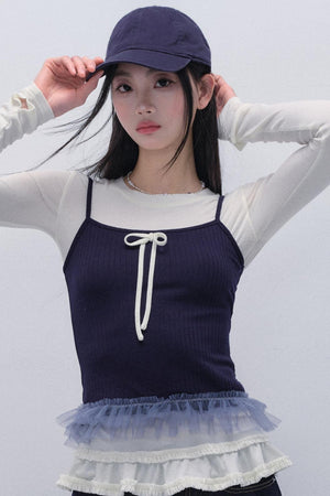 Two-Piece Bow Slim Top Set-Up
