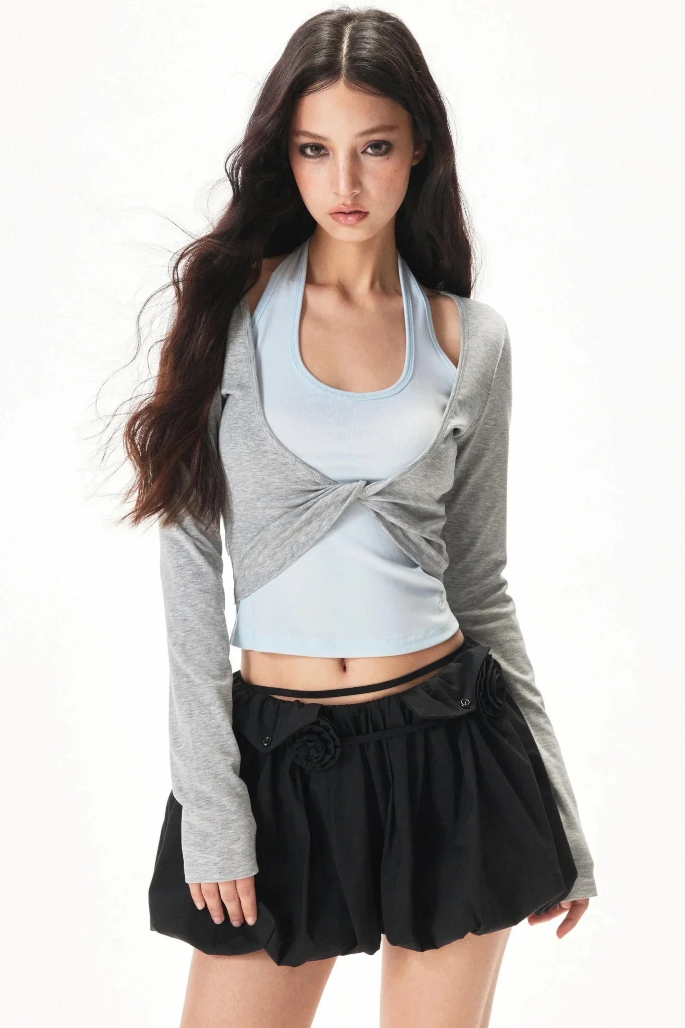 Two-Piece Knit Halter Top