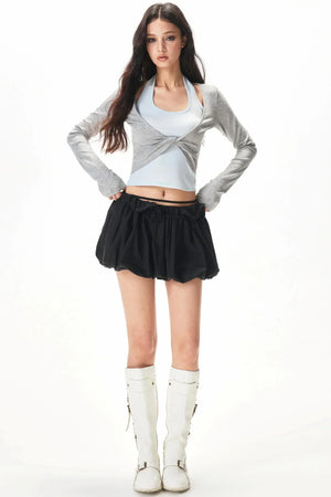 Two-Piece Knit Halter Top